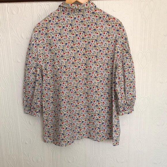 Seasalt Cornwall Flower shirt, droped shoulders, puffy sleeves, size 10 or 12 - Picture 3 of 3